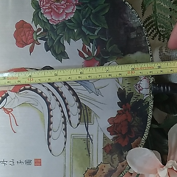 Oriental Silk Fan (9 inch) - Picture 6 of 12